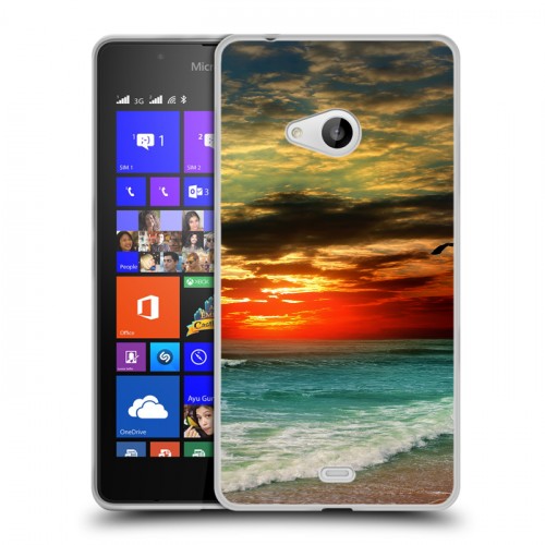 Дизайнерский пластиковый чехол для Microsoft Lumia 540 Закат