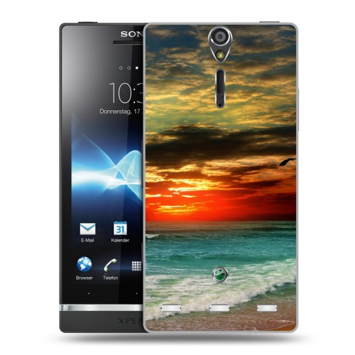 Дизайнерский пластиковый чехол для Sony Xperia S Закат