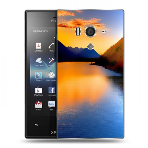 Дизайнерский пластиковый чехол для Sony Xperia acro S Закат