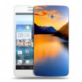 Дизайнерский пластиковый чехол для Huawei Ascend D2 Закат