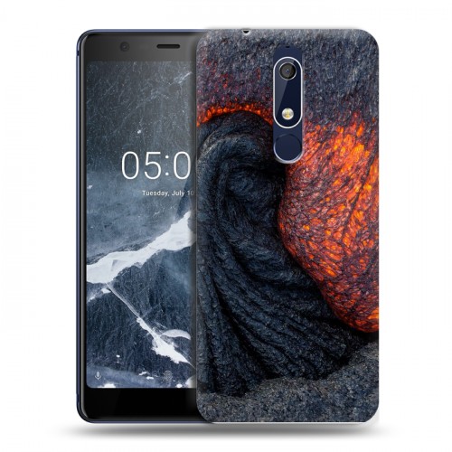 Дизайнерский пластиковый чехол для Nokia 5.1 вулкан