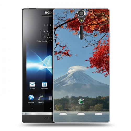 Дизайнерский пластиковый чехол для Sony Xperia S вулкан