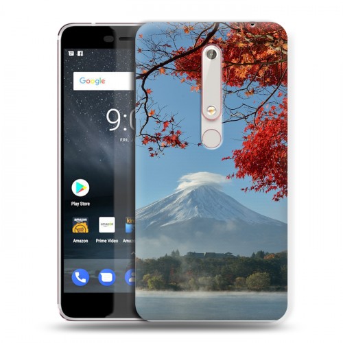 Дизайнерский пластиковый чехол для Nokia 6 (2018) вулкан