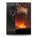 Дизайнерский пластиковый чехол для Sony Xperia XZs вулкан