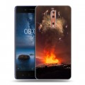 Дизайнерский пластиковый чехол для Nokia 8 вулкан