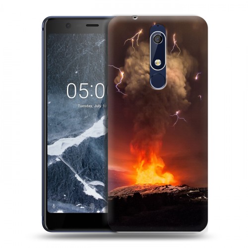 Дизайнерский пластиковый чехол для Nokia 5.1 вулкан