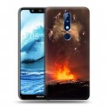 Дизайнерский пластиковый чехол для Nokia 5.1 Plus вулкан