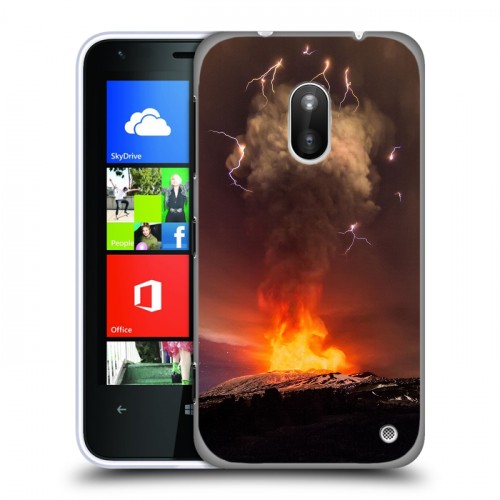 Дизайнерский пластиковый чехол для Nokia Lumia 620 вулкан