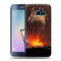 Дизайнерский пластиковый чехол для Samsung Galaxy S6 Edge вулкан