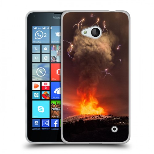 Дизайнерский пластиковый чехол для Microsoft Lumia 640 вулкан