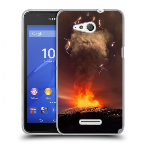 Дизайнерский пластиковый чехол для Sony Xperia E4g вулкан