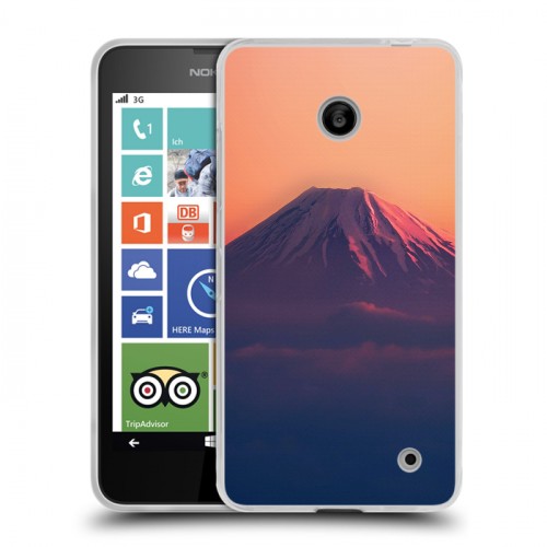 Дизайнерский пластиковый чехол для Nokia Lumia 630/635 вулкан
