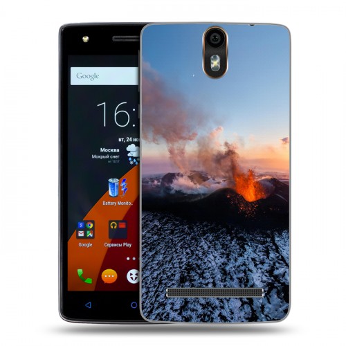 Дизайнерский силиконовый чехол для Wileyfox Storm вулкан