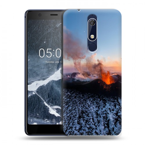 Дизайнерский пластиковый чехол для Nokia 5.1 вулкан