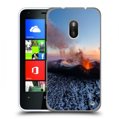 Дизайнерский пластиковый чехол для Nokia Lumia 620 вулкан