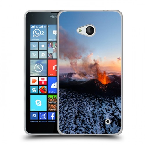 Дизайнерский пластиковый чехол для Microsoft Lumia 640 вулкан