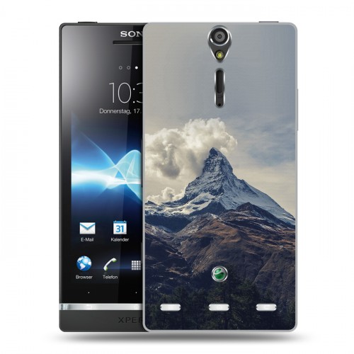 Дизайнерский пластиковый чехол для Sony Xperia S вулкан