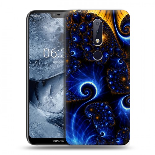 Дизайнерский силиконовый чехол для Nokia 6.1 Plus Абстракции Фрактал