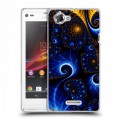 Дизайнерский пластиковый чехол для Sony Xperia L Абстракции Фрактал