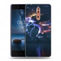 Дизайнерский пластиковый чехол для Nokia 8 вулкан