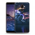 Дизайнерский пластиковый чехол для Nokia 7 Plus вулкан