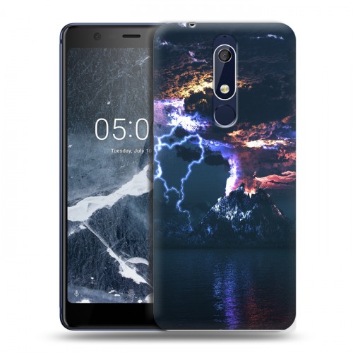 Дизайнерский пластиковый чехол для Nokia 5.1 вулкан