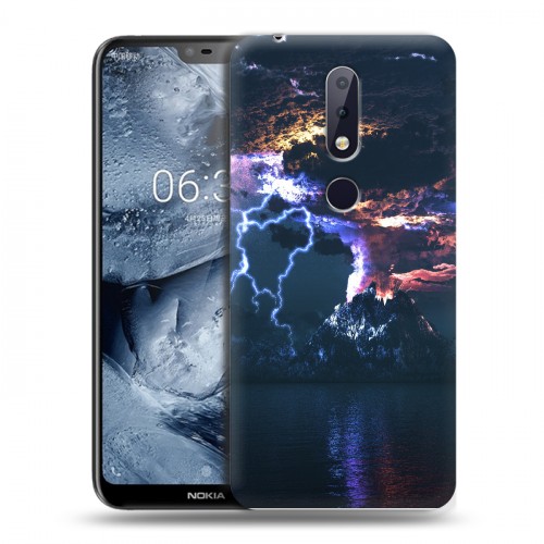 Дизайнерский пластиковый чехол для Nokia 6.1 Plus вулкан