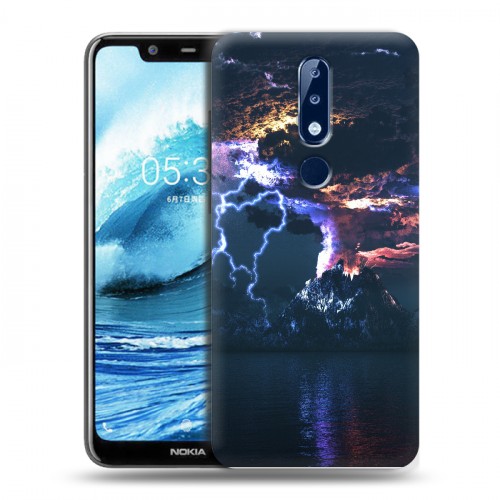 Дизайнерский пластиковый чехол для Nokia 5.1 Plus вулкан