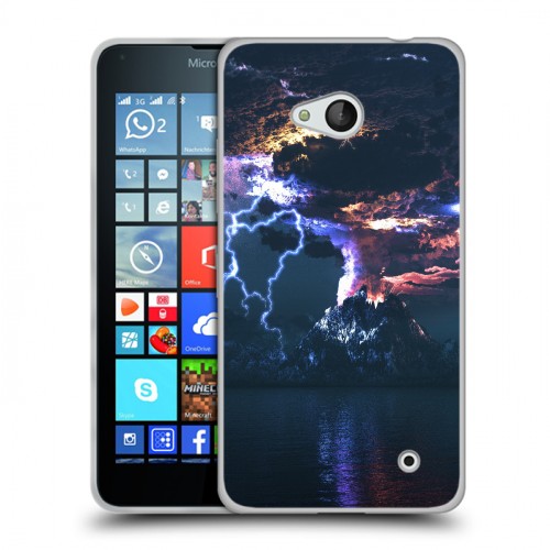 Дизайнерский пластиковый чехол для Microsoft Lumia 640 вулкан