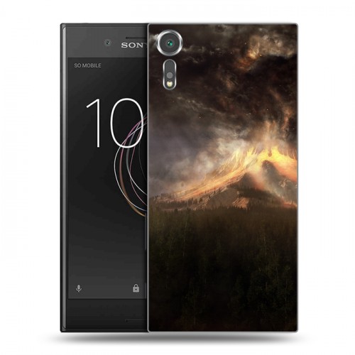 Дизайнерский пластиковый чехол для Sony Xperia XZs вулкан