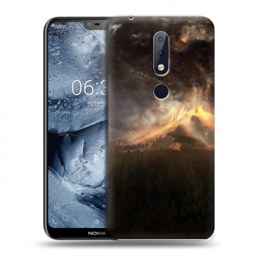 Дизайнерский пластиковый чехол для Nokia 6.1 Plus вулкан