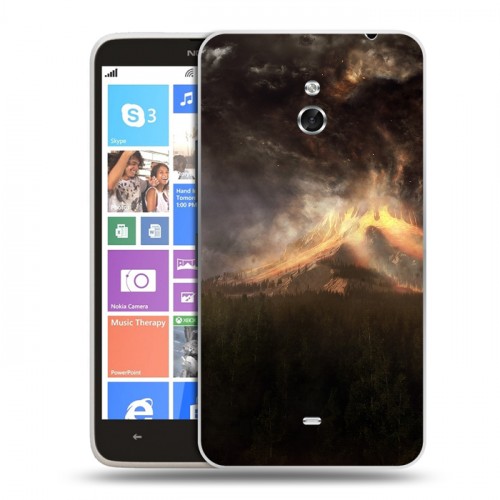 Дизайнерский пластиковый чехол для Nokia Lumia 1320 вулкан