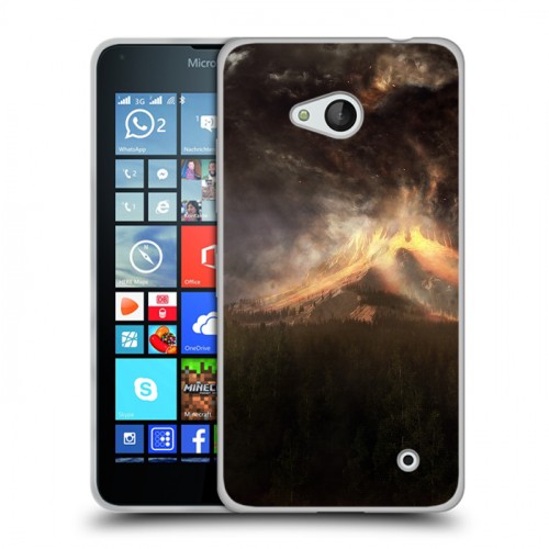 Дизайнерский пластиковый чехол для Microsoft Lumia 640 вулкан