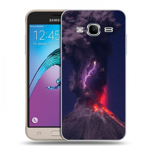 Дизайнерский пластиковый чехол для Samsung Galaxy J3 (2016) вулкан