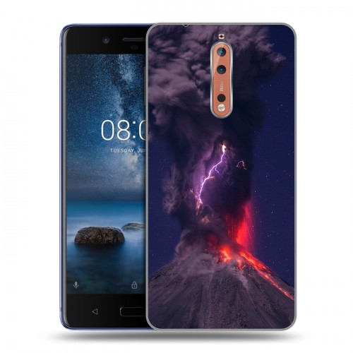 Дизайнерский пластиковый чехол для Nokia 8 вулкан