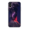 Дизайнерский силиконовый чехол для Iphone x10 вулкан