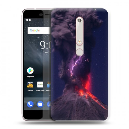 Дизайнерский пластиковый чехол для Nokia 6 (2018) вулкан