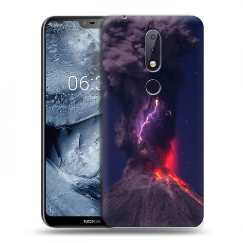 Дизайнерский пластиковый чехол для Nokia 6.1 Plus вулкан