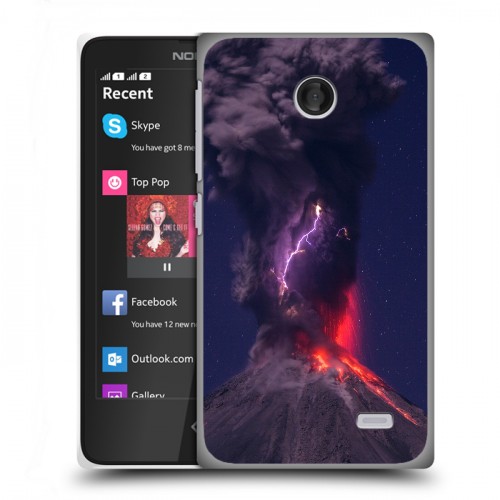 Дизайнерский пластиковый чехол для Nokia X вулкан