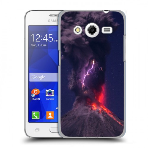Дизайнерский пластиковый чехол для Samsung Galaxy Core 2 вулкан