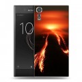 Дизайнерский пластиковый чехол для Sony Xperia XZs вулкан