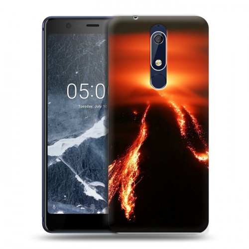 Дизайнерский пластиковый чехол для Nokia 5.1 вулкан