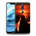 Дизайнерский силиконовый чехол для Nokia 5.1 Plus вулкан