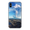 Дизайнерский силиконовый чехол для Iphone x10 вулкан