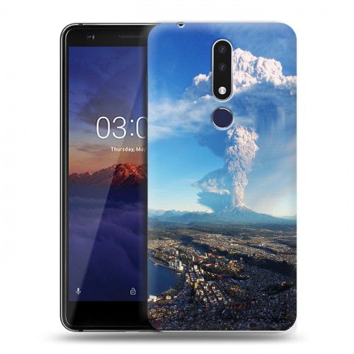 Дизайнерский силиконовый чехол для Nokia 3.1 Plus вулкан