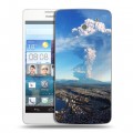 Дизайнерский пластиковый чехол для Huawei Ascend D2 вулкан