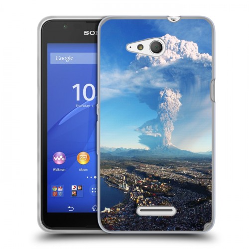 Дизайнерский пластиковый чехол для Sony Xperia E4g вулкан