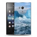 Дизайнерский пластиковый чехол для Sony Xperia acro S айсберг