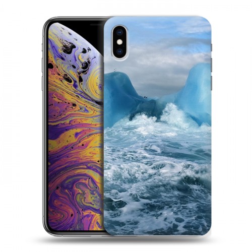 Дизайнерский силиконовый чехол для Iphone Xs Max айсберг