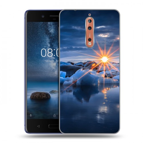 Дизайнерский пластиковый чехол для Nokia 8 айсберг